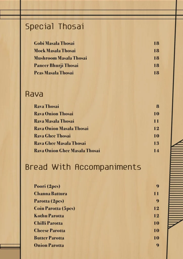 NALAN BREAD WITH ACCOMPANIMENTS PRICES