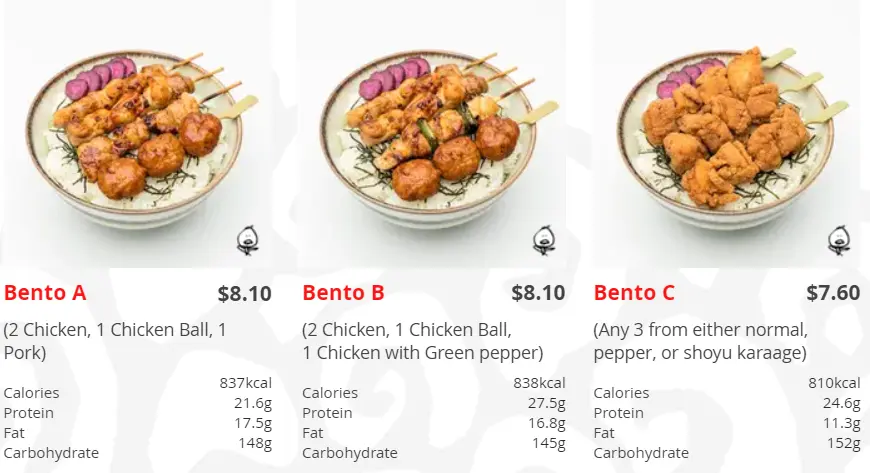 TORI Q BENTO SETS PRICES