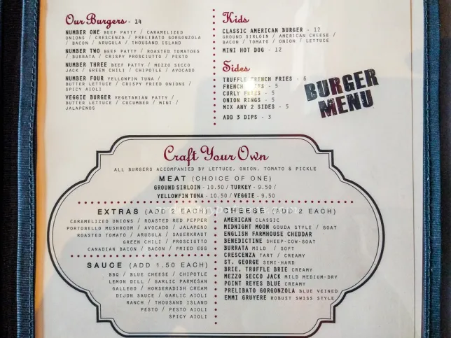 25 DEGREE MENU SINGAPORE 