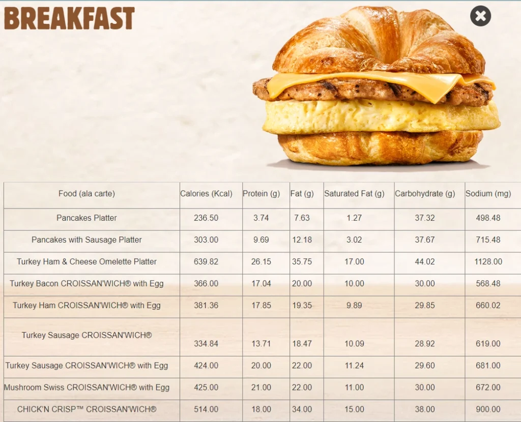 BURGER KING MENU SINGAPORE