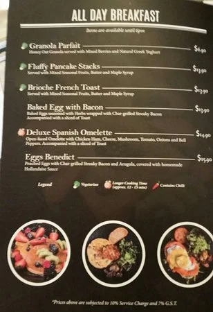 Brunches Menu Singapore