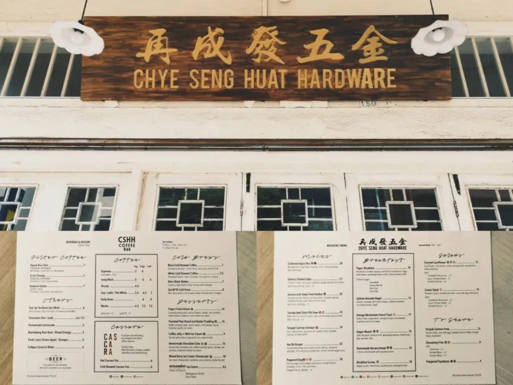 CHYE SENG HUAT MENU SINGAPORE