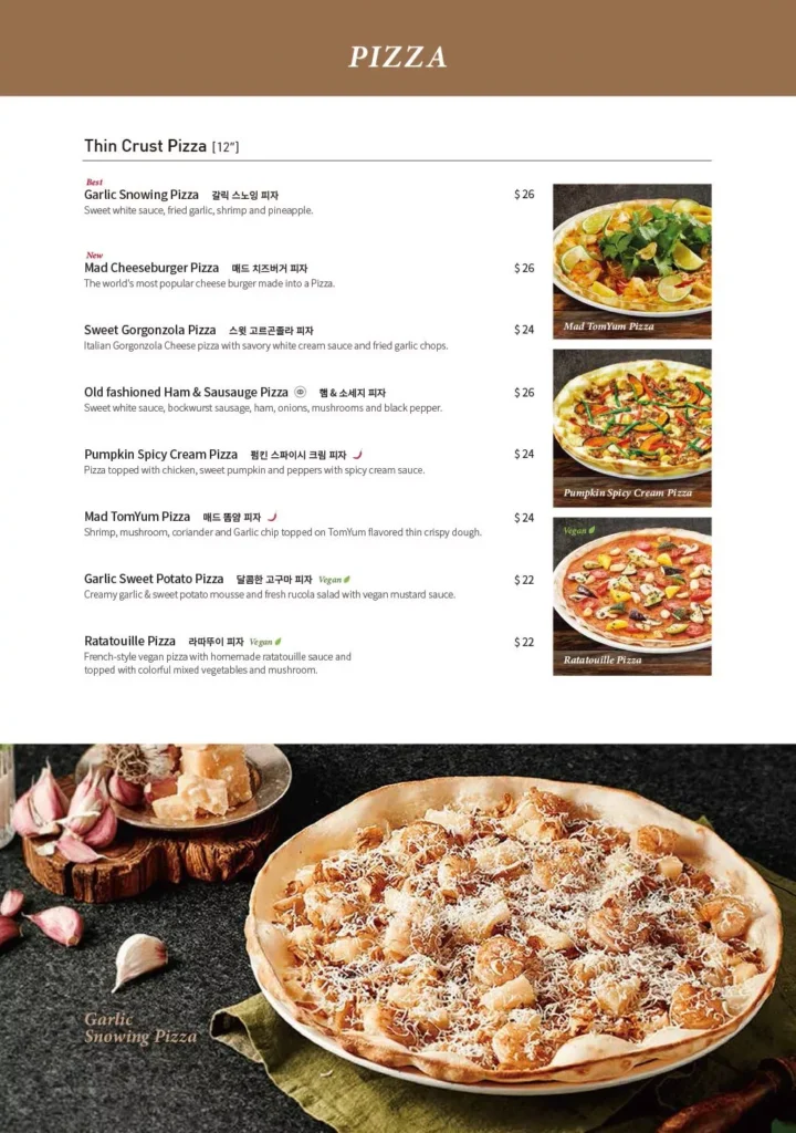 MAD FOR GARLIC PIZZA PRICES