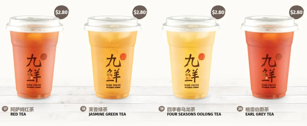 NINE FRESH FRESHLY BREWED TEA PRICES