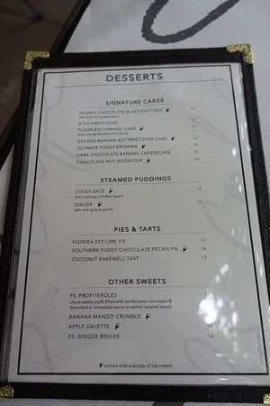 PS. CAFE DESSERTS PRICES