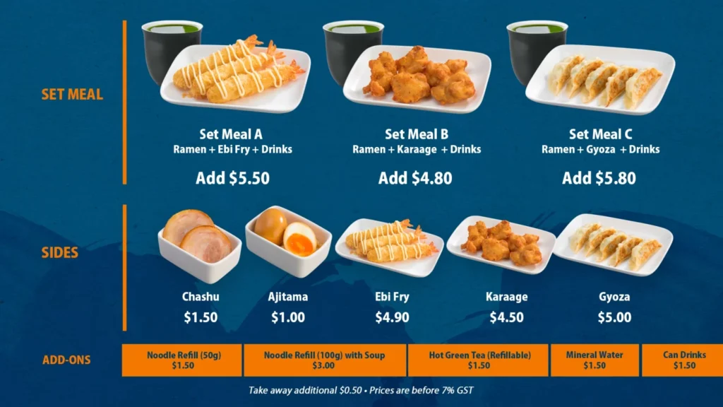 SUPARAKKI RAMEN SIDES PRICES