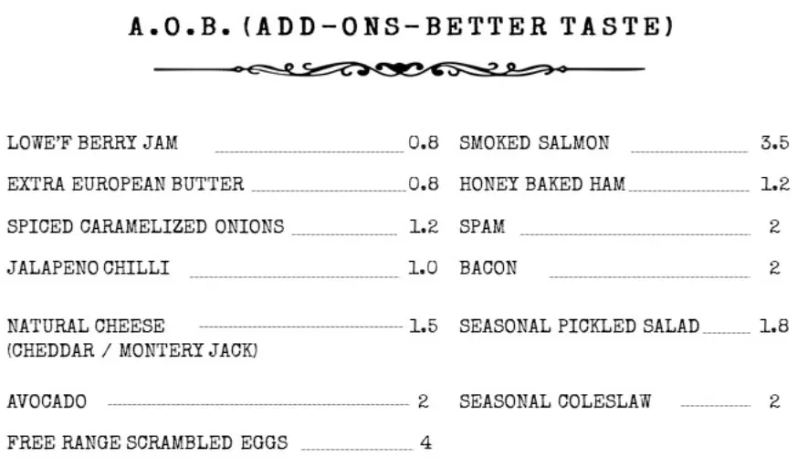 the lowef shack menu singapore 