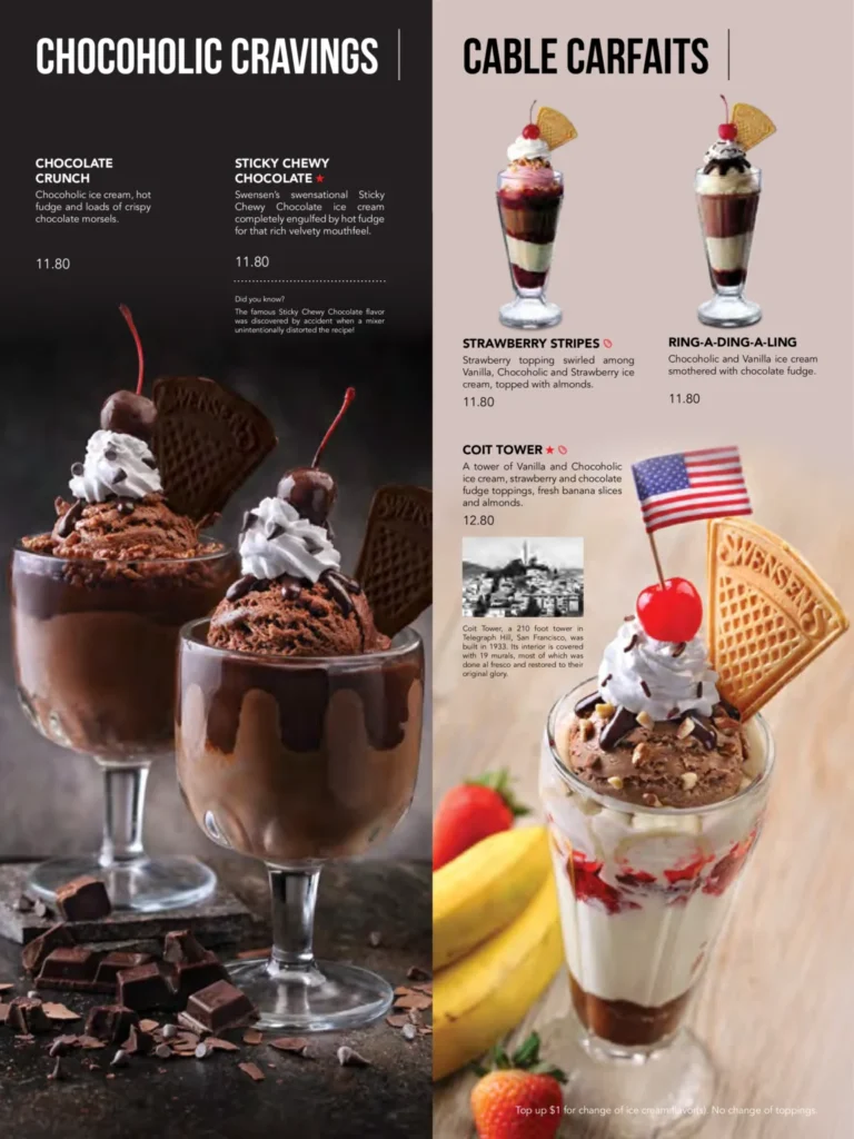 SWENSEN MENU SINGAPORE