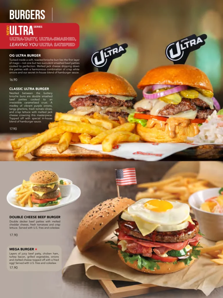 SWENSENS MENU BUURGERS PRICES