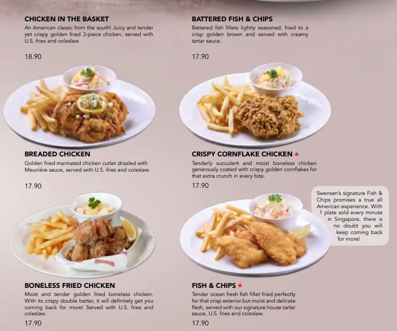 SWENSEN’S MENU GOLDEN CLASSICS