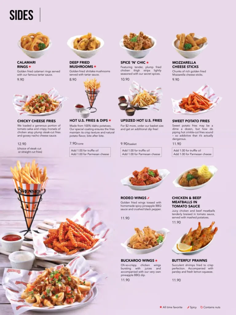 SWENSENS SIDES PRICES