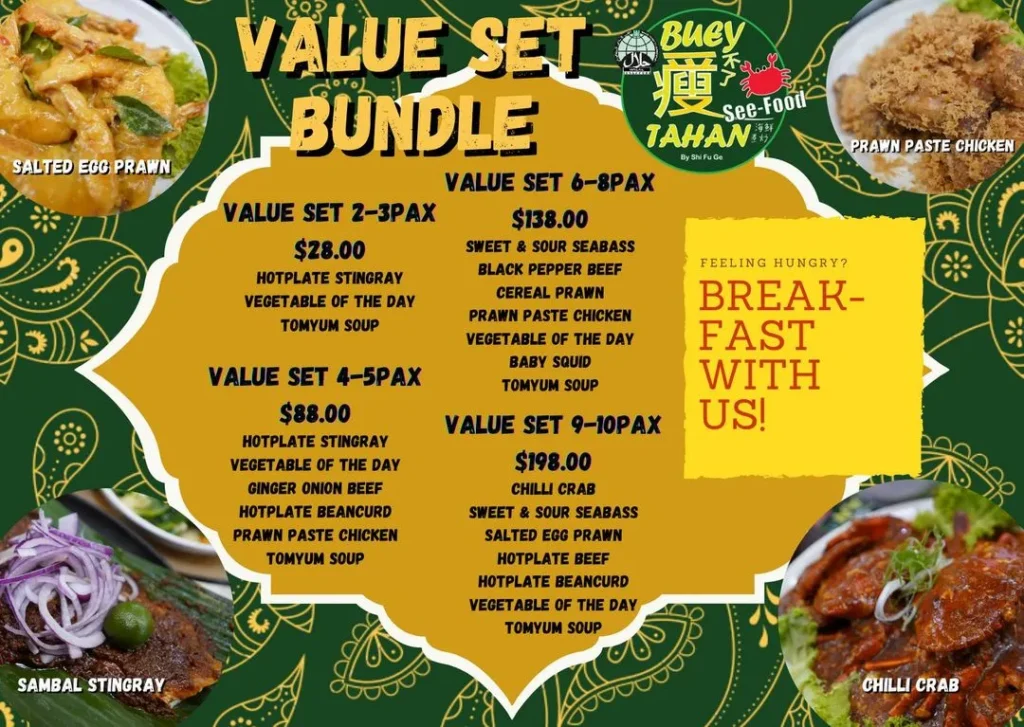 BUEY TAHAN MENU SINGAPORE 