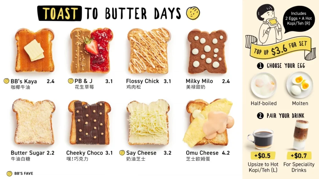 BUTTER BEAN TOAST SETS