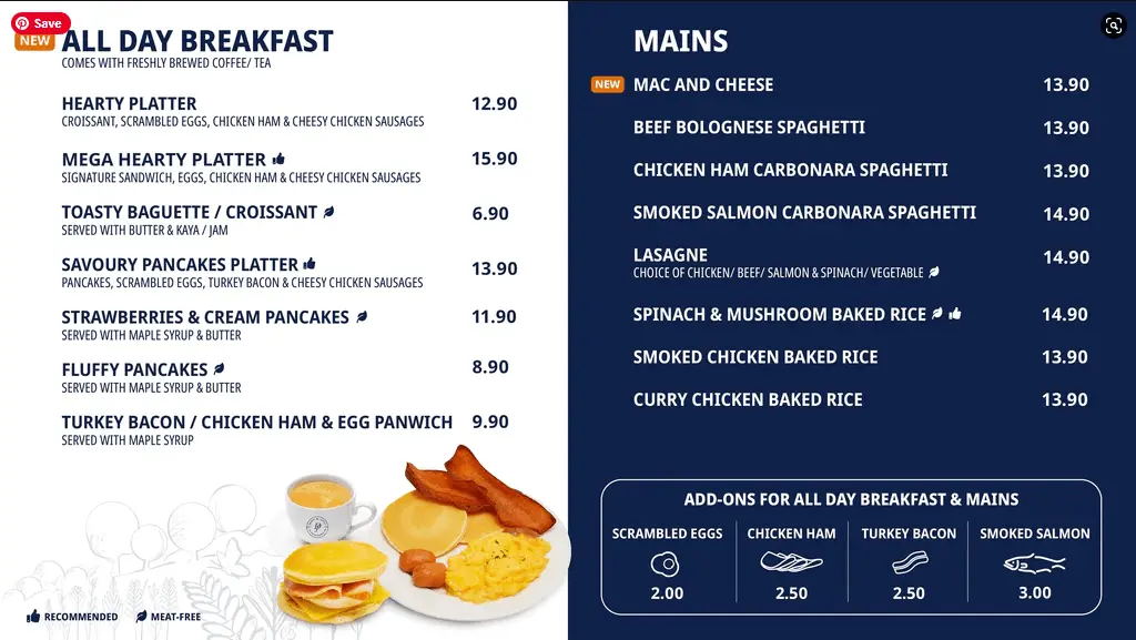 Delifrance Singapore All Day Breakfast Menu