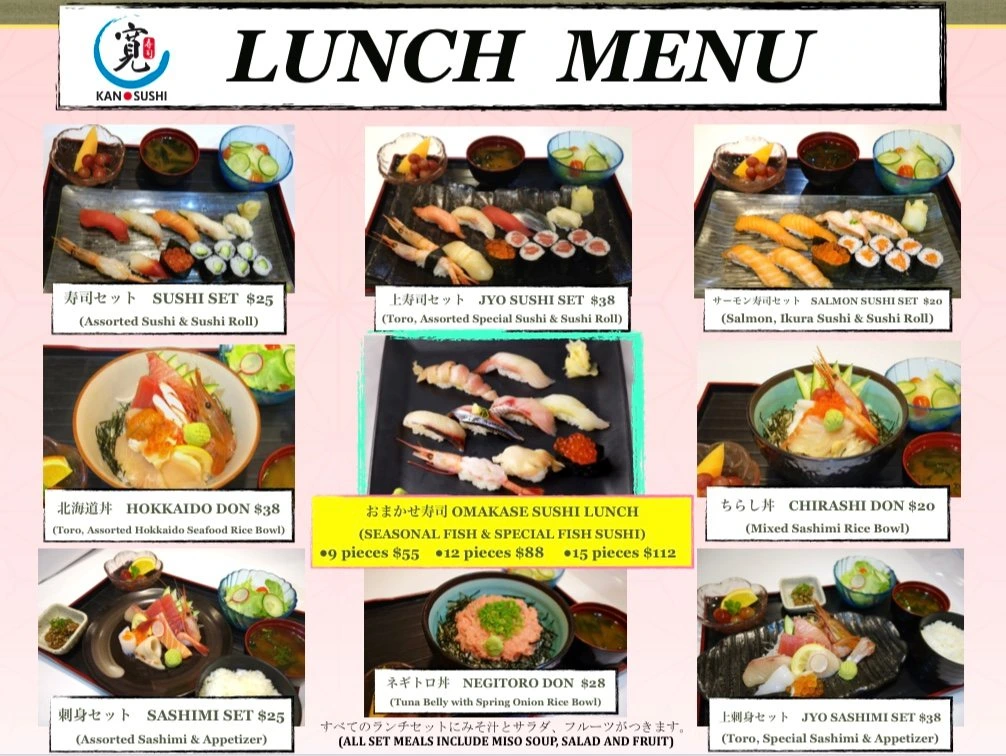 Kan Sushi Menu Singapore