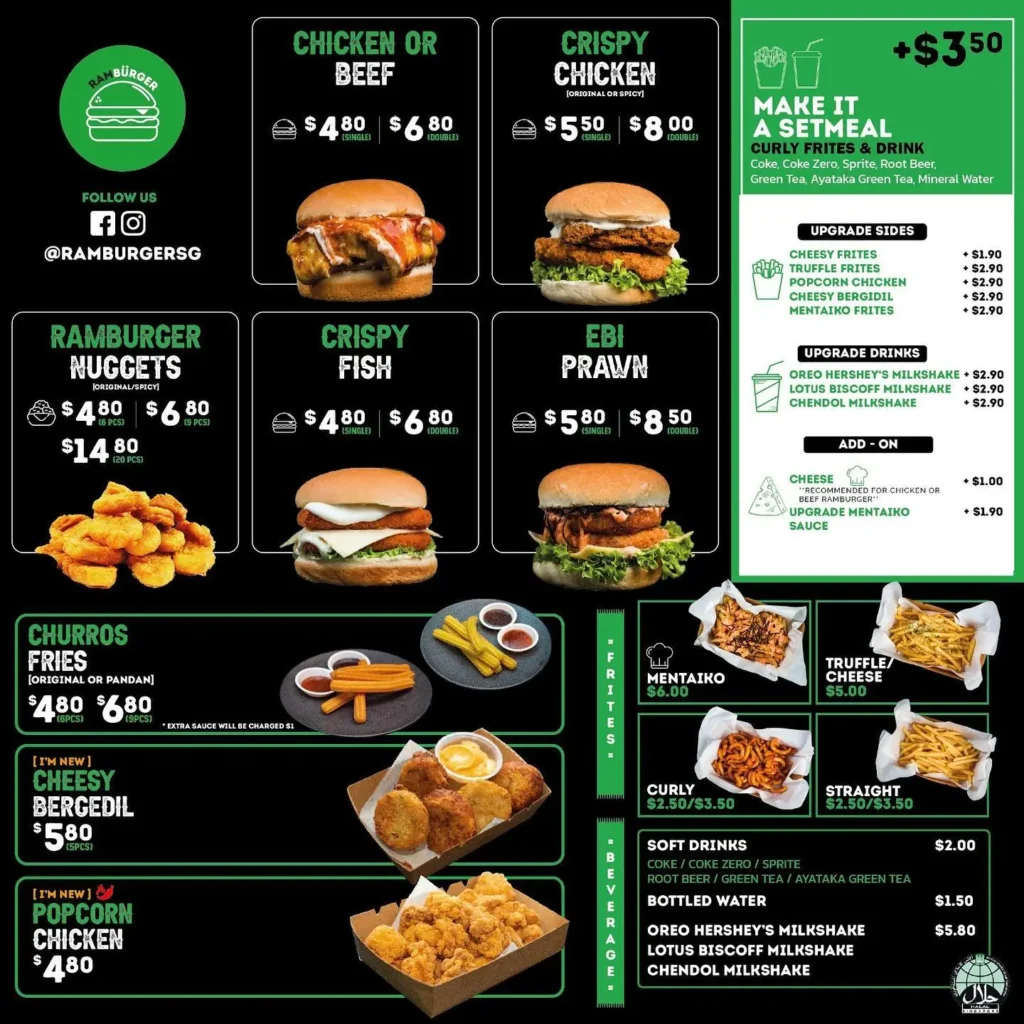 RAMBURGER MENU SINGAPORE