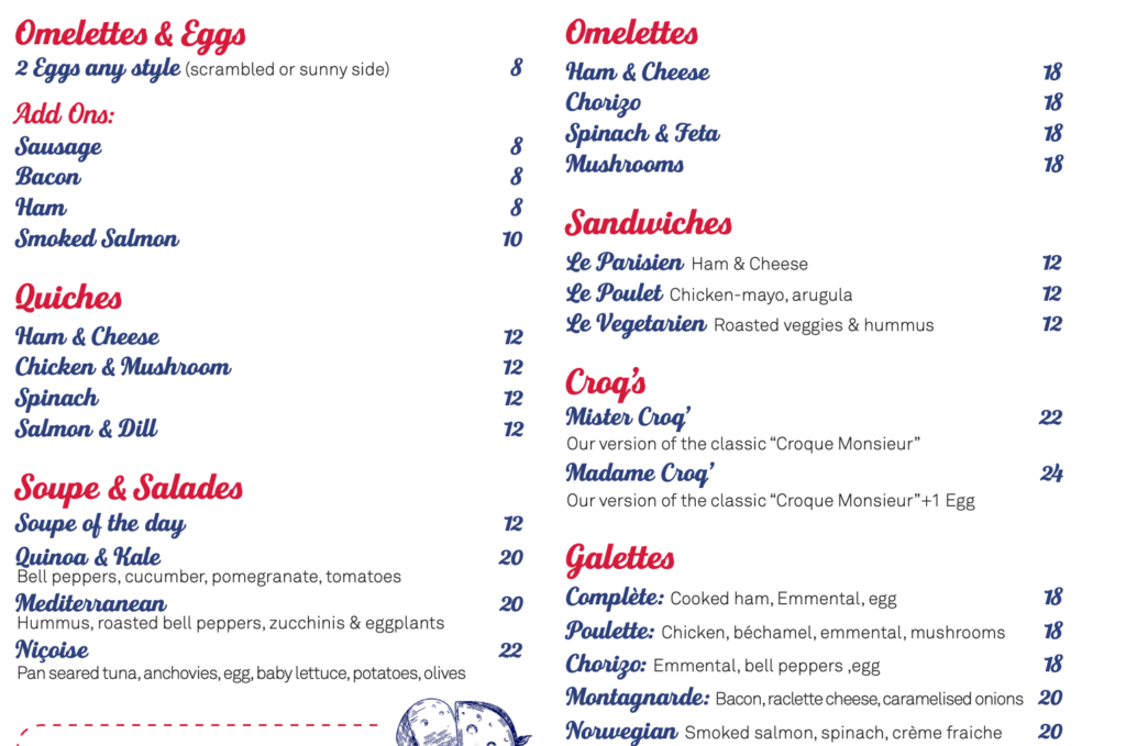 SO FRANCE SINGAPORE MENU PRICES