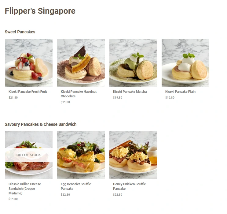 flippers menu singapore 