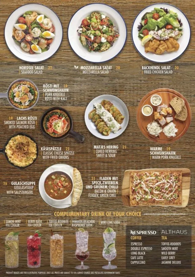 BROTZEIT SINGAPORE MENU PRICES