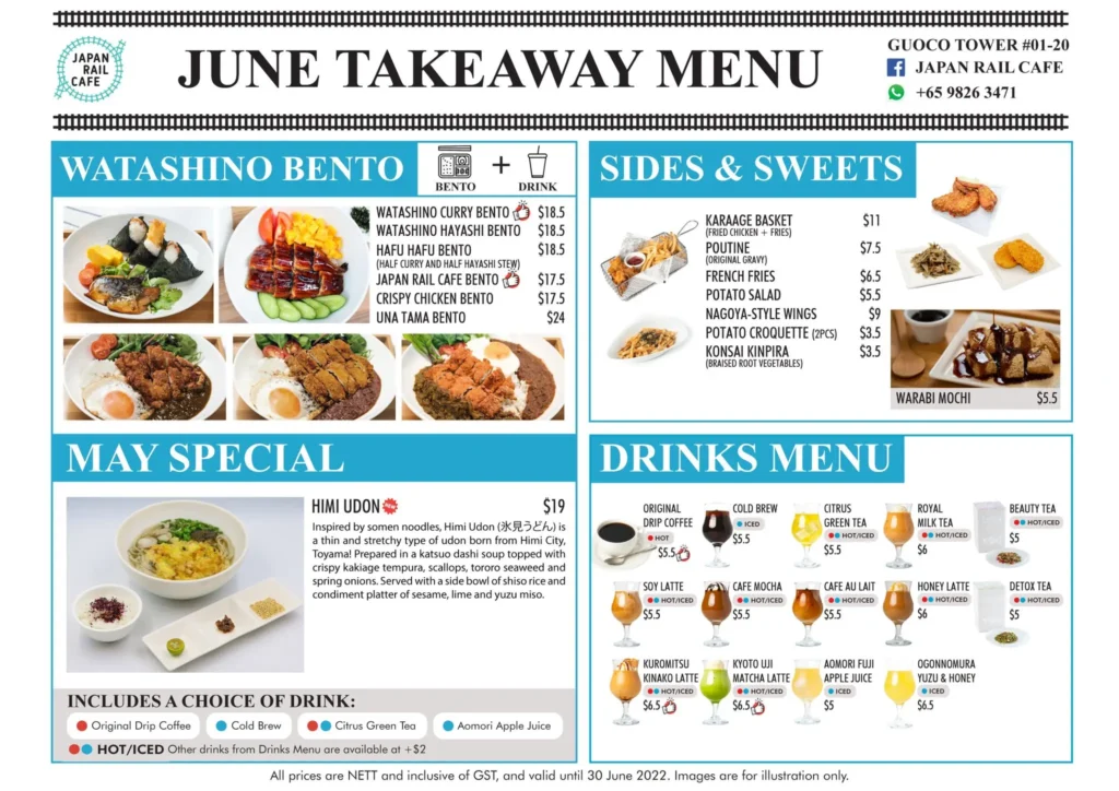 Japan Rail Cafe Sweets Menu With Price
