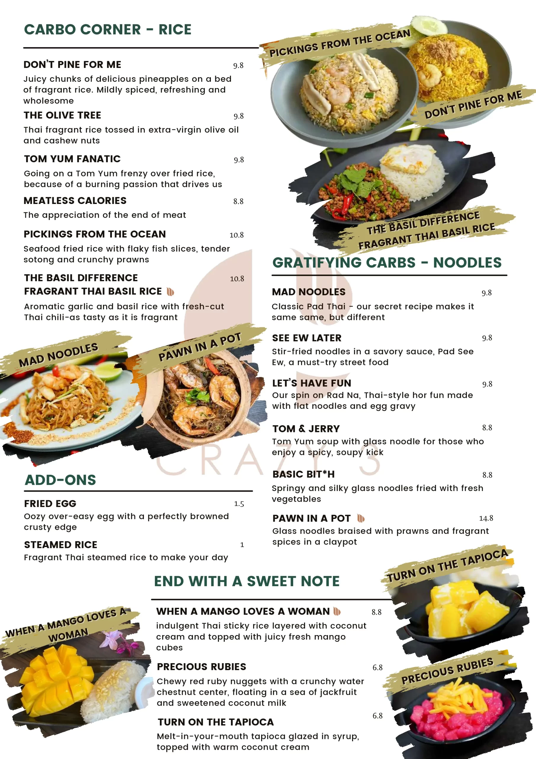 THAILILY RESTAURANT MENU SINGAPORE & UPDATED PRICES 2024