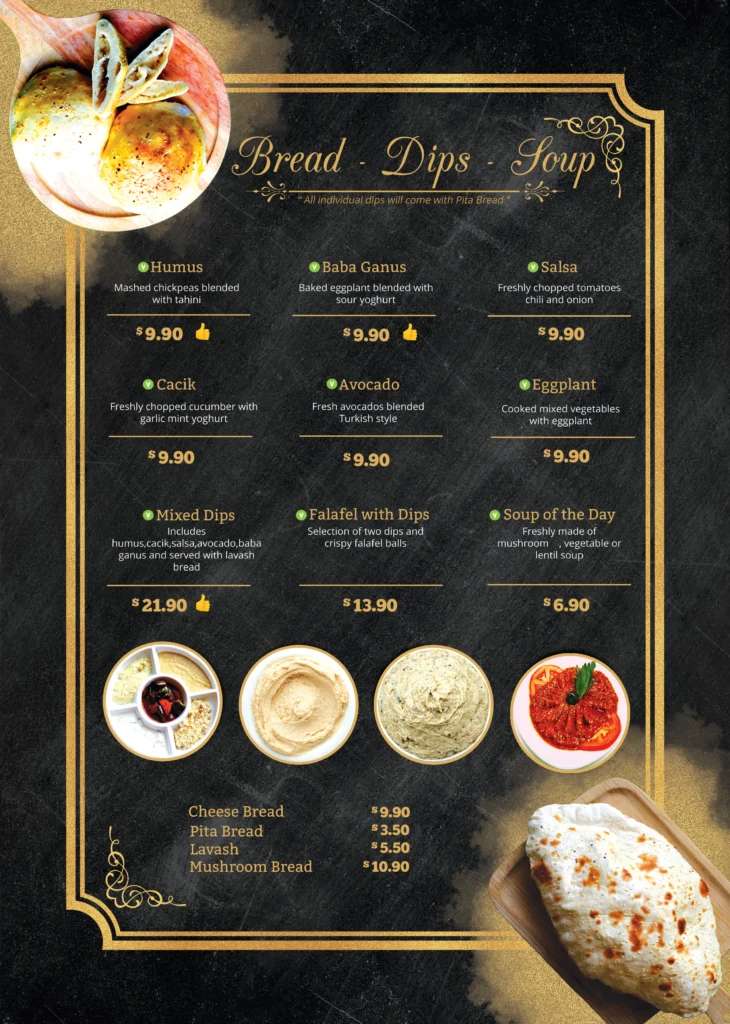 TURKISH KEBAB MENU SINGAPORE