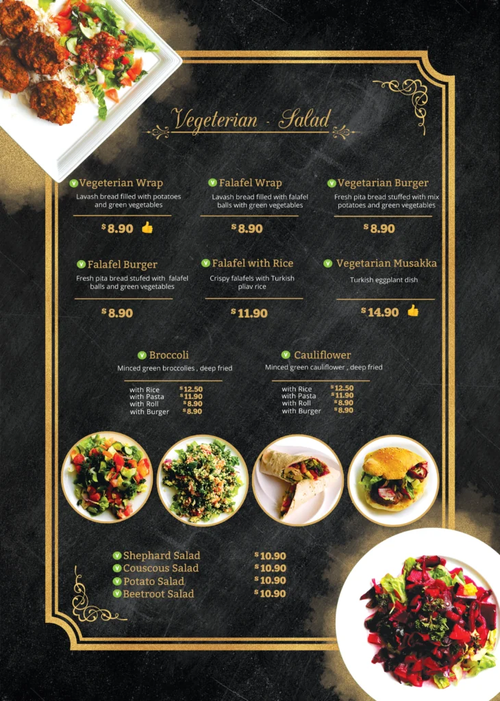 TURKISH KEBAB VEGETARIAN PRICES