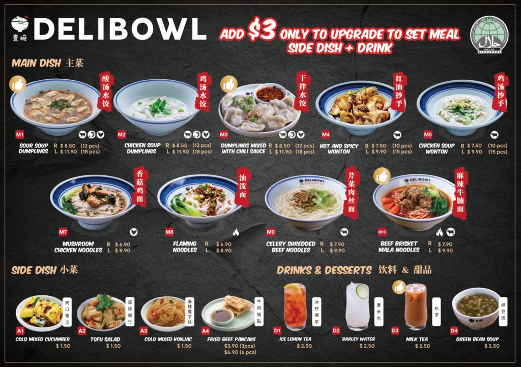 Delibowl Rice Bowl Menu Singapore