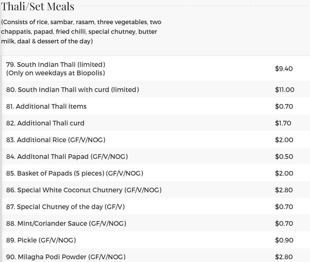 Raj Restaurant Menu Singapore & Updated Prices 2024