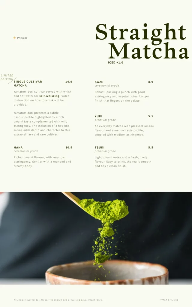 HVALA STRAIGHT MATCHA PRICES
