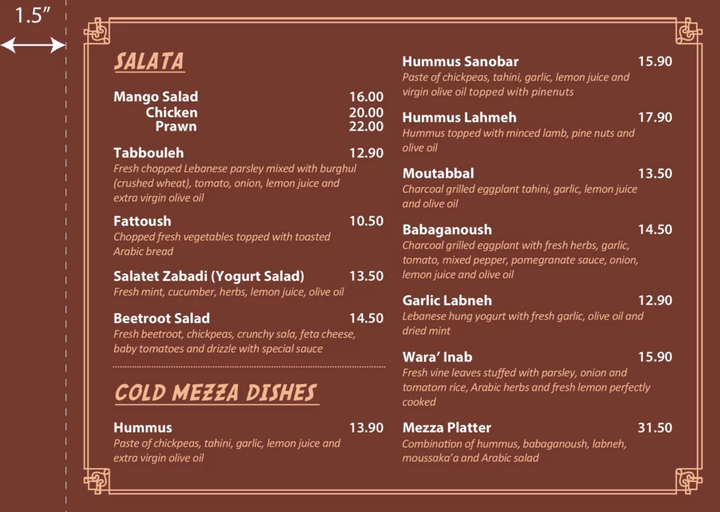 BYBLOS GRILL MENU SINGAPORE 