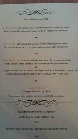 LES AMIS MENU SINGAPORE