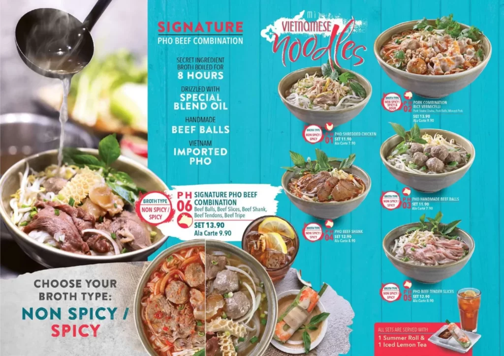 PHO STREET MENU SINGAPORE