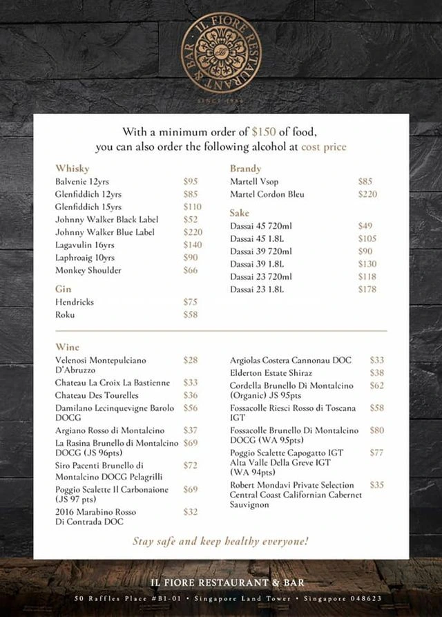 IL FIORE DESSERTS PRICES