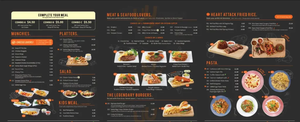 eday western menu singapore