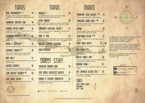 Lime house Caribbean Menu Singapore