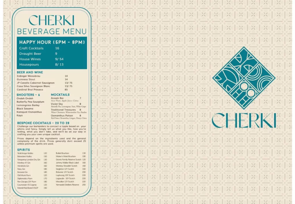 CHERKI MENU SINGAPORE