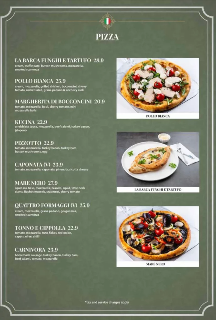 Kucina Italian Pizza PRICES