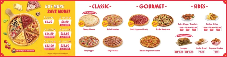 PEZZO PIZZA MENU SINGAPORE