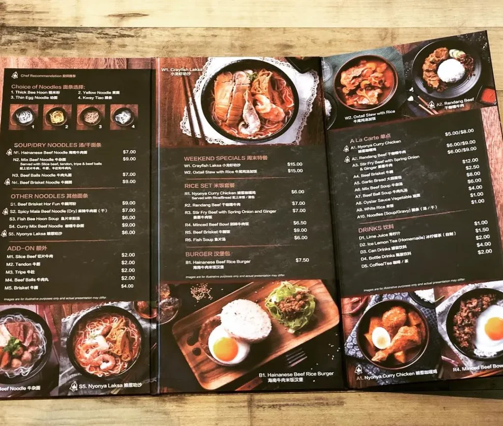 The Beef Station Menu Singapore 