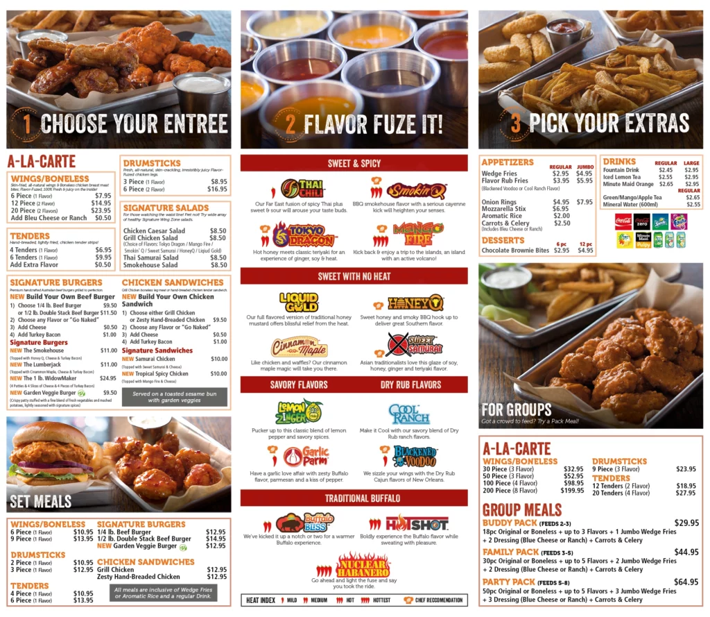 WING ZONE MENU SINGAPORE