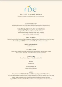 rise buffett menu singapore